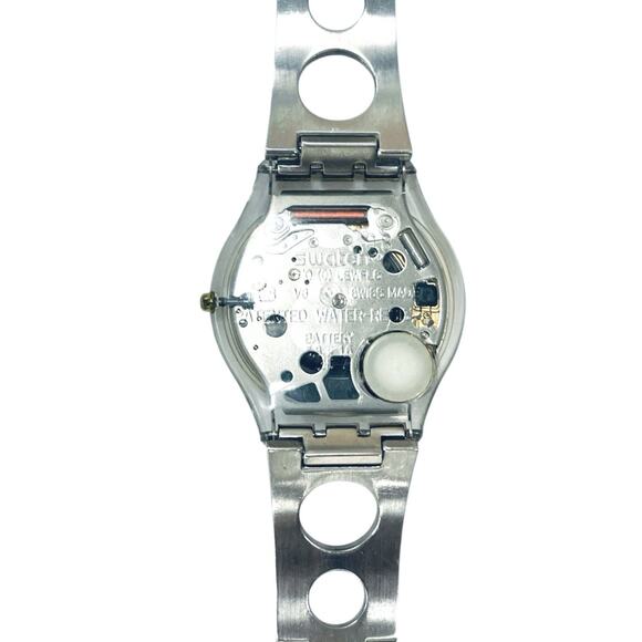 Swatch Watch BLACK ZONE SFM105G 2004 SKIN Ultra Thin Swiss Quartz New Old Stock - Picture 6 of 8